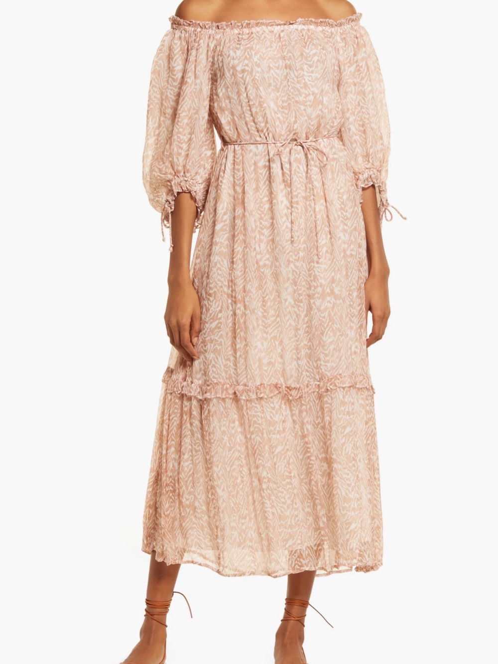 Cleobella NWT Saige Tie Front Midi Dress